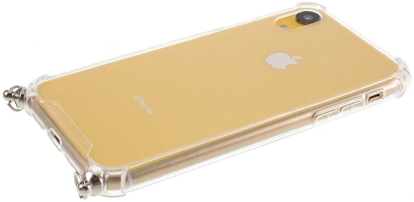 Apple iPhone XR Hoesje Flexibel Transparant TPU met Zwart Koord afbeelding 10