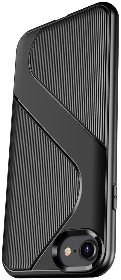 Apple iPhone SE (2020/2022) Hoesje S-Line Back Cover TPU Zwart afbeelding 4