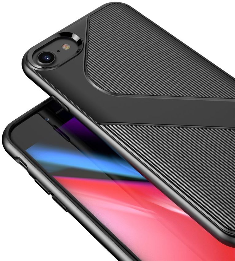 Apple iPhone SE (2020/2022) Hoesje S-Line Back Cover TPU Zwart afbeelding 5