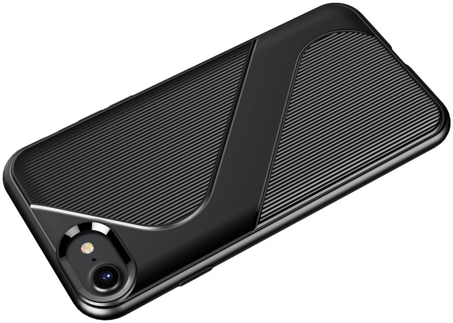 Apple iPhone SE (2020/2022) Hoesje S-Line Back Cover TPU Zwart afbeelding 6