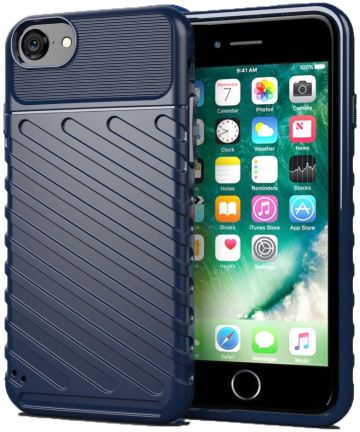iPhone 7/8/SE (2020/2022) Hoesje Twill Thunder Back Cover Blauw Hoesjes