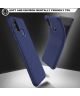 Samsung Galaxy M21 Hoesje Twill Slim Textuur TPU Blauw