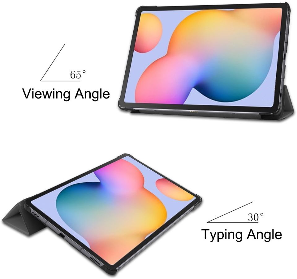 Samsung Galaxy Tab S6 Lite Hoesje Tri-Fold Grijs afbeelding 4