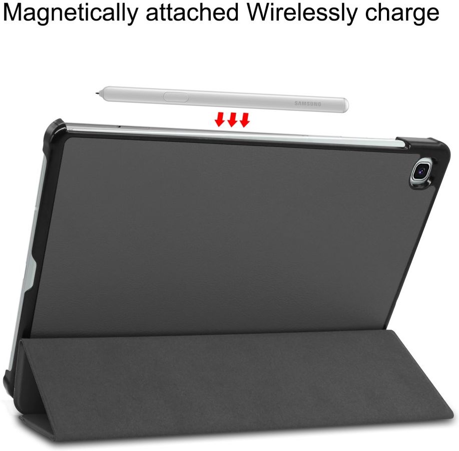 Samsung Galaxy Tab S6 Lite Hoesje Tri-Fold Grijs afbeelding 7