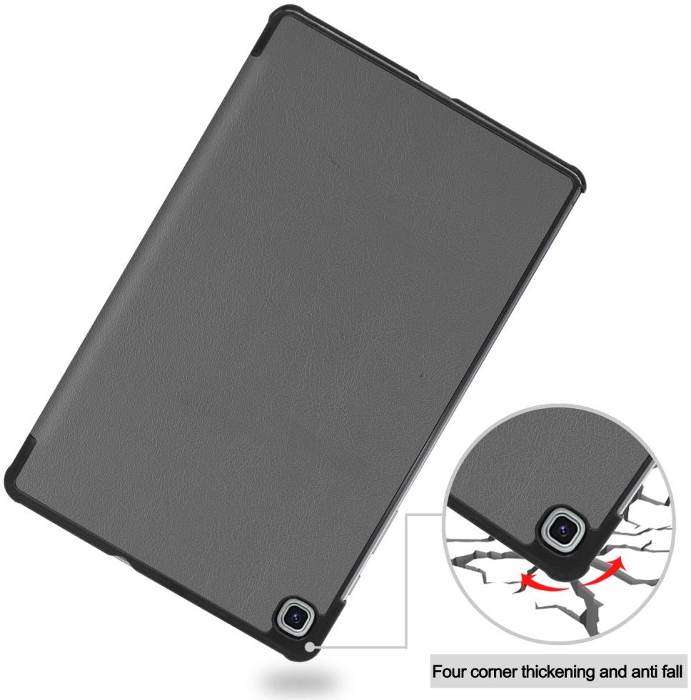 Samsung Galaxy Tab S6 Lite Hoesje Tri-Fold Grijs afbeelding 8