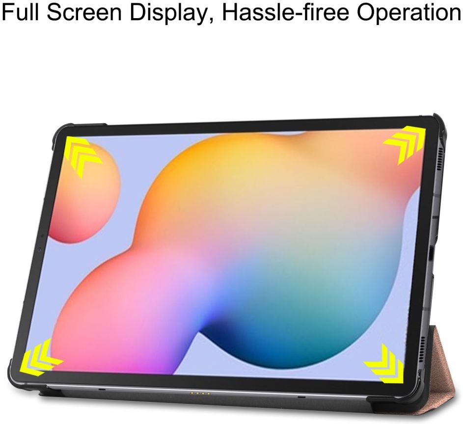 Samsung Galaxy Tab S6 Lite Hoesje Tri-Fold Roze Goud afbeelding 6