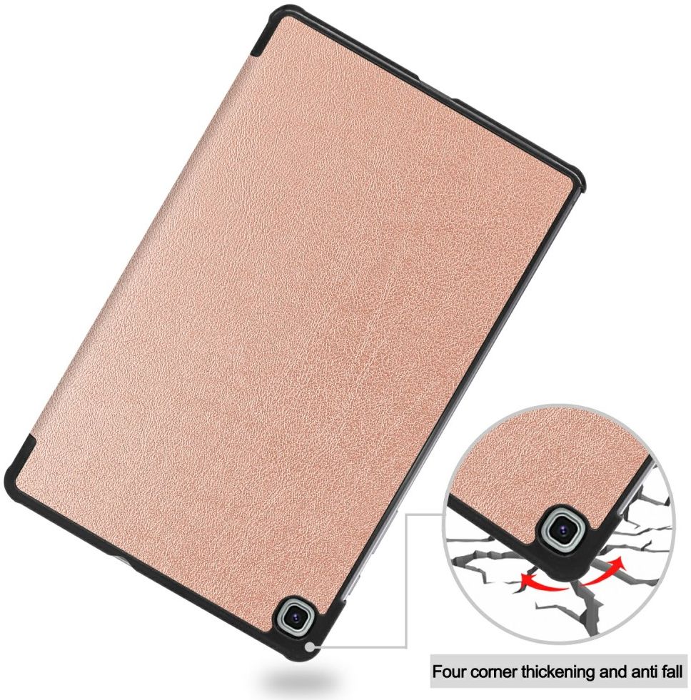 Samsung Galaxy Tab S6 Lite Hoesje Tri-Fold Roze Goud afbeelding 8