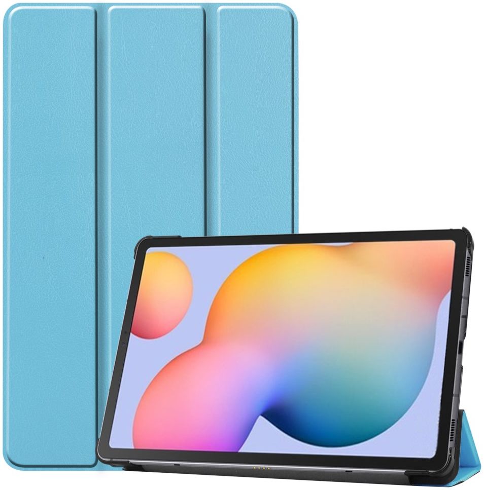 Samsung Galaxy Tab S6 Lite Hoesje Tri-Fold Blauw afbeelding 2