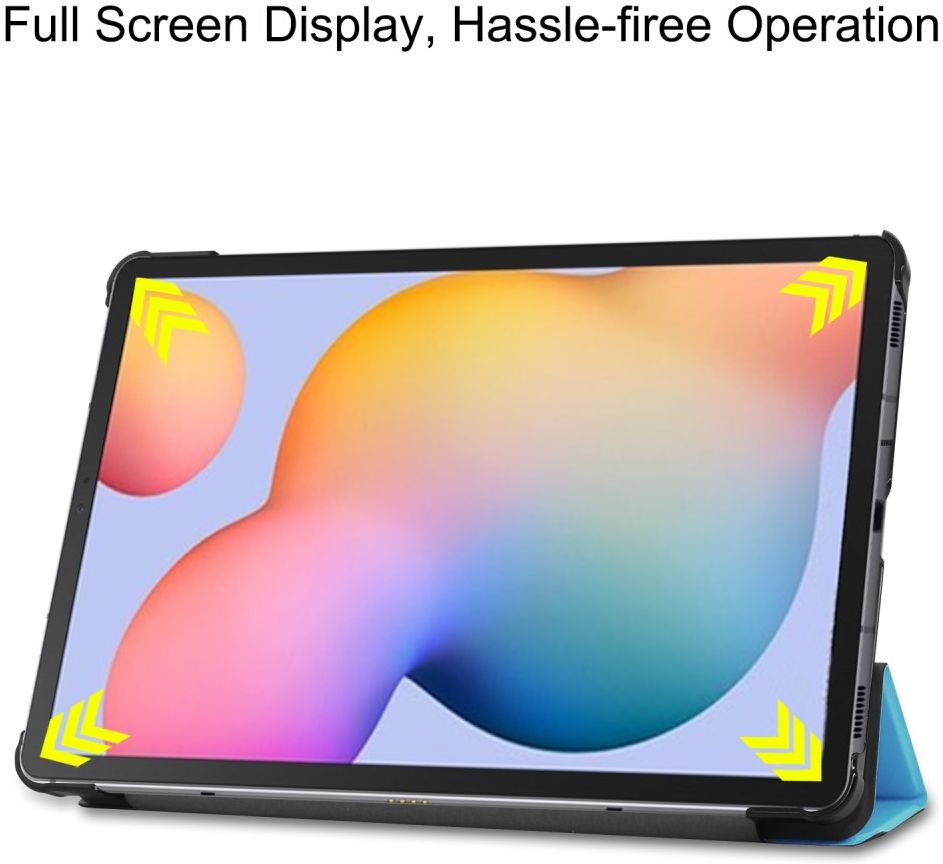 Samsung Galaxy Tab S6 Lite Hoesje Tri-Fold Blauw afbeelding 6