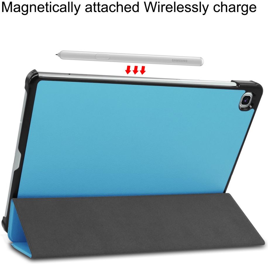 Samsung Galaxy Tab S6 Lite Hoesje Tri-Fold Blauw afbeelding 7