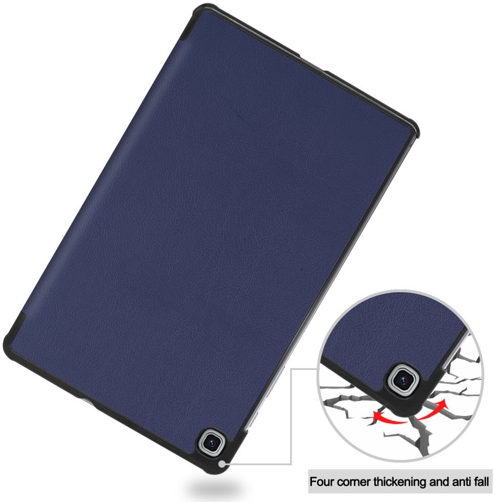 Samsung Galaxy Tab S6 Lite Hoesje Tri-Fold Donker Blauw afbeelding 8