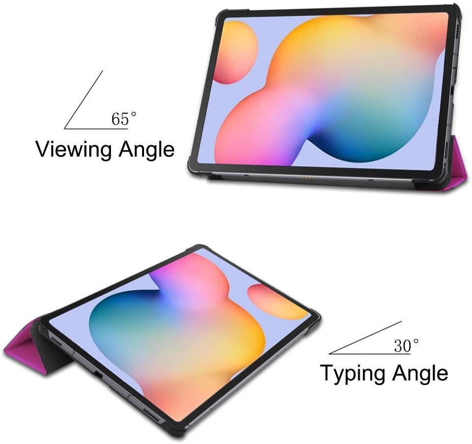 Samsung Galaxy Tab S6 Lite Hoesje Tri-Fold Paars afbeelding 5