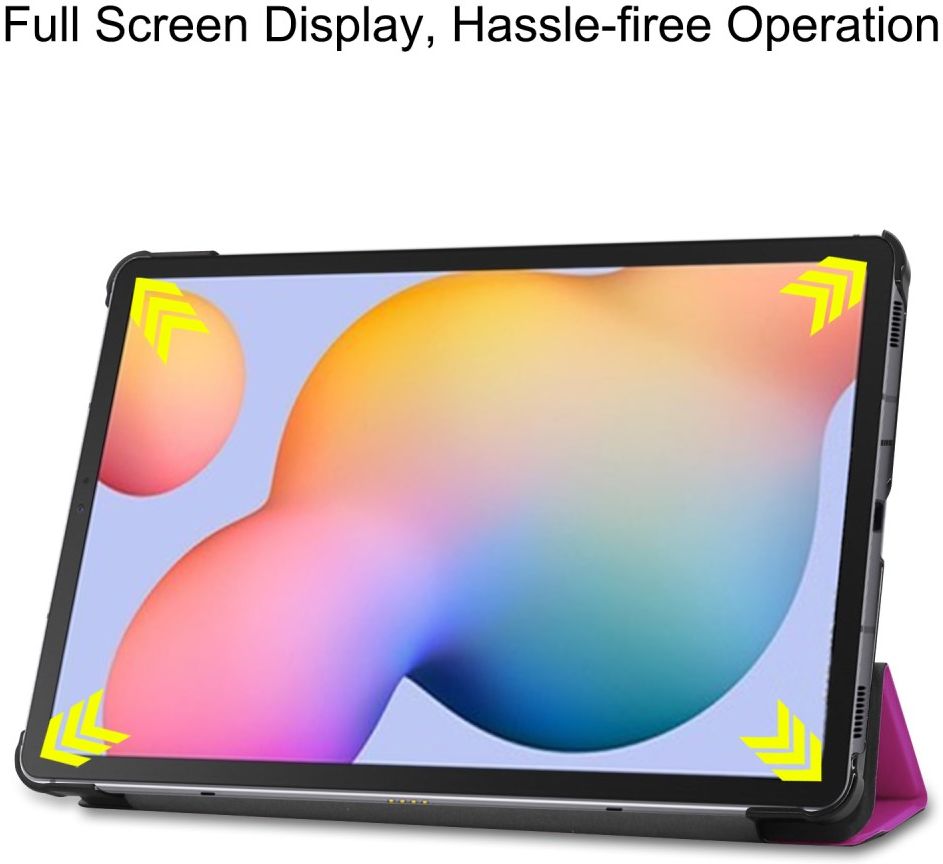 Samsung Galaxy Tab S6 Lite Hoesje Tri-Fold Paars afbeelding 6