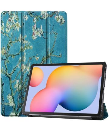 Samsung Galaxy Tab S6 Lite Hoesje Tri-Fold Blossom Print Hoesjes