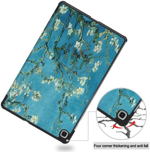 Samsung Galaxy Tab S6 Lite Hoesje Tri-Fold Blossom Print afbeelding 10