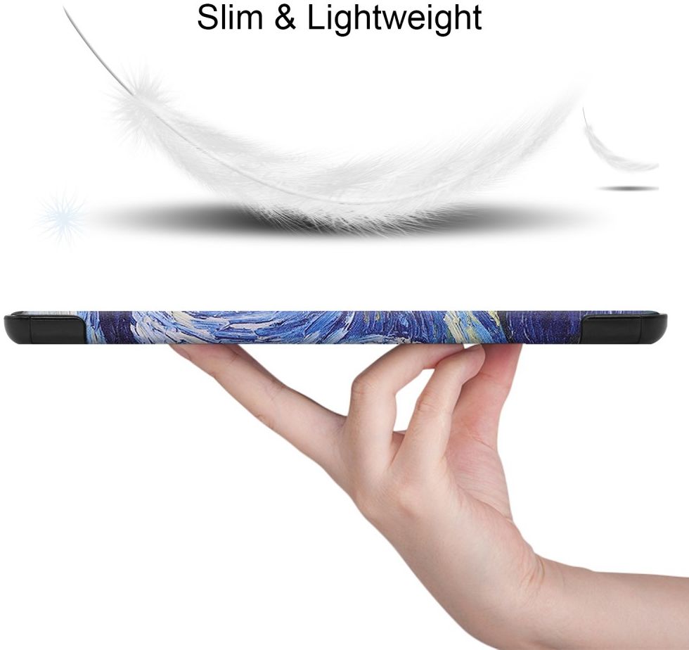 Samsung Galaxy Tab S6 Lite Hoesje Tri-Fold Sterrennacht Print afbeelding 3