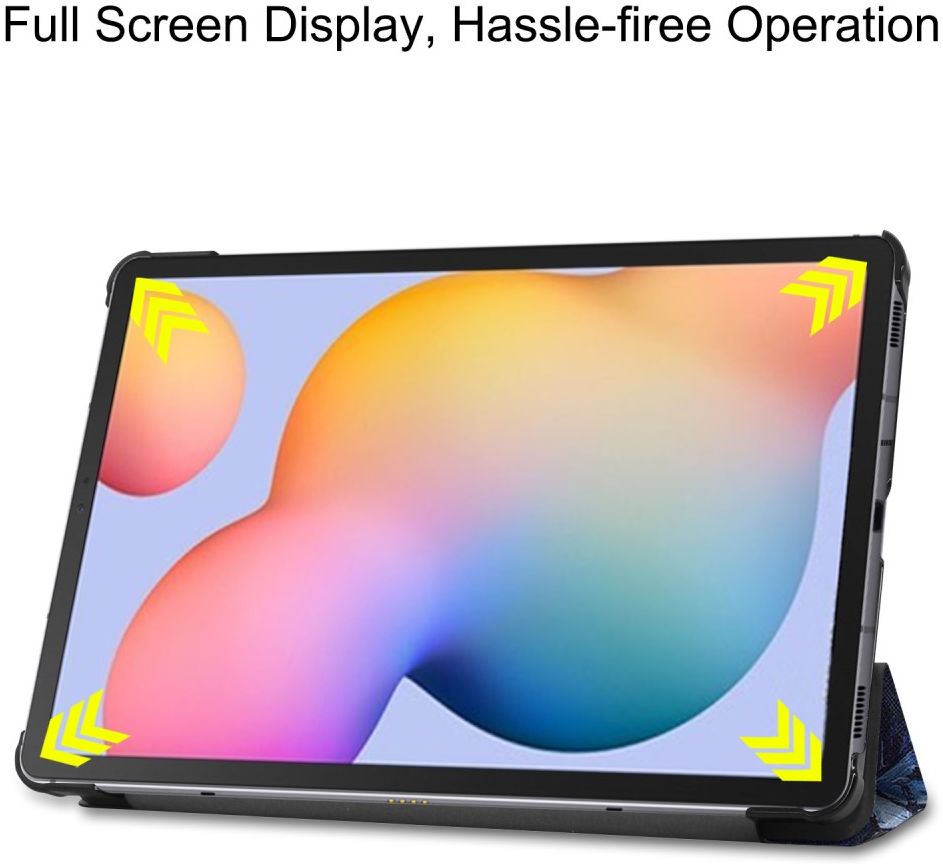 Samsung Galaxy Tab S6 Lite Hoesje Tri-Fold Sterrennacht Print afbeelding 5