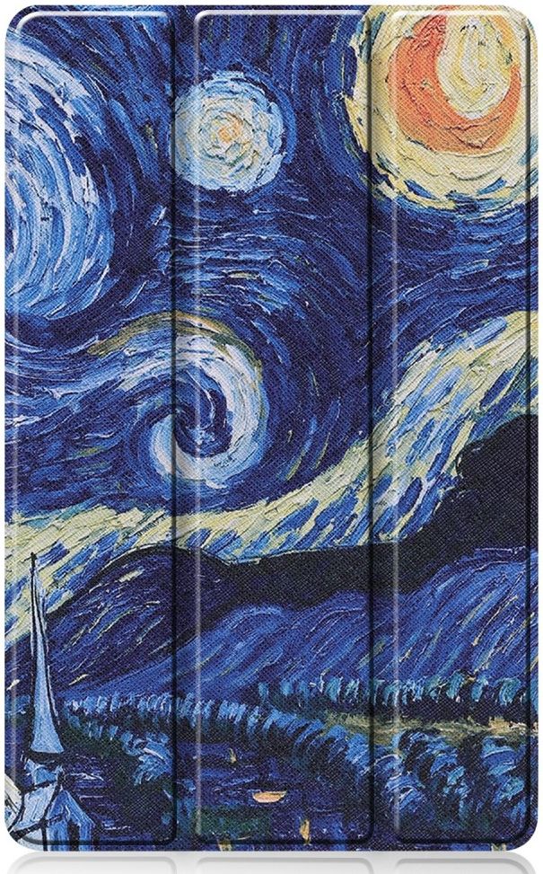 Samsung Galaxy Tab S6 Lite Hoesje Tri-Fold Sterrennacht Print afbeelding 2