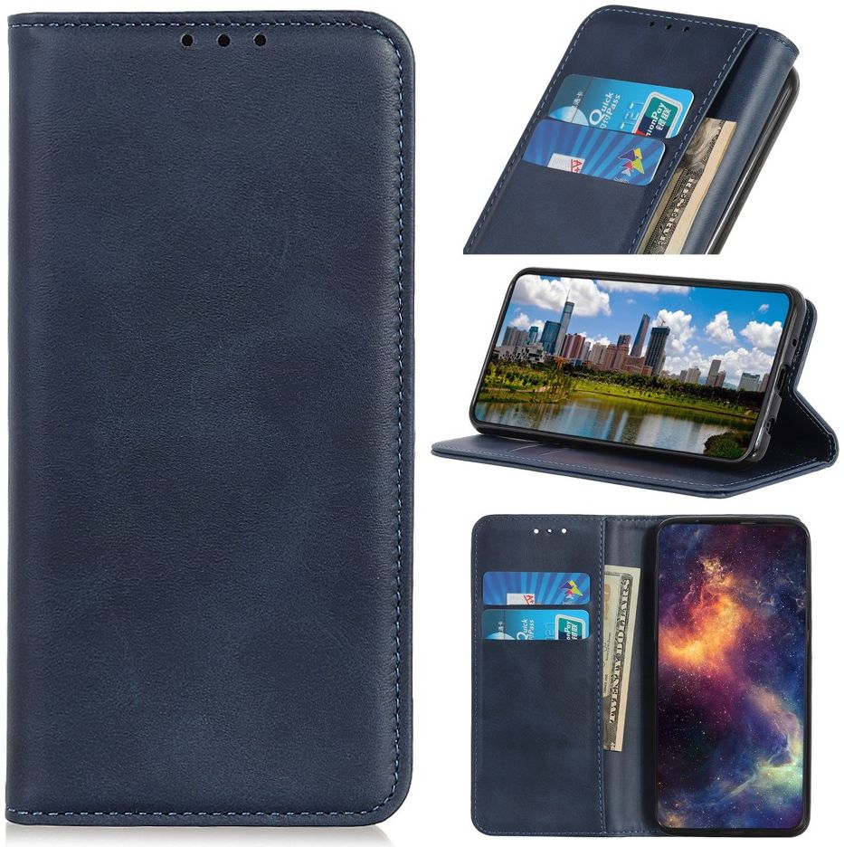 Samsung Galaxy A31 Hoesje Portemonnee Splitleer Book Case Blauw afbeelding 9