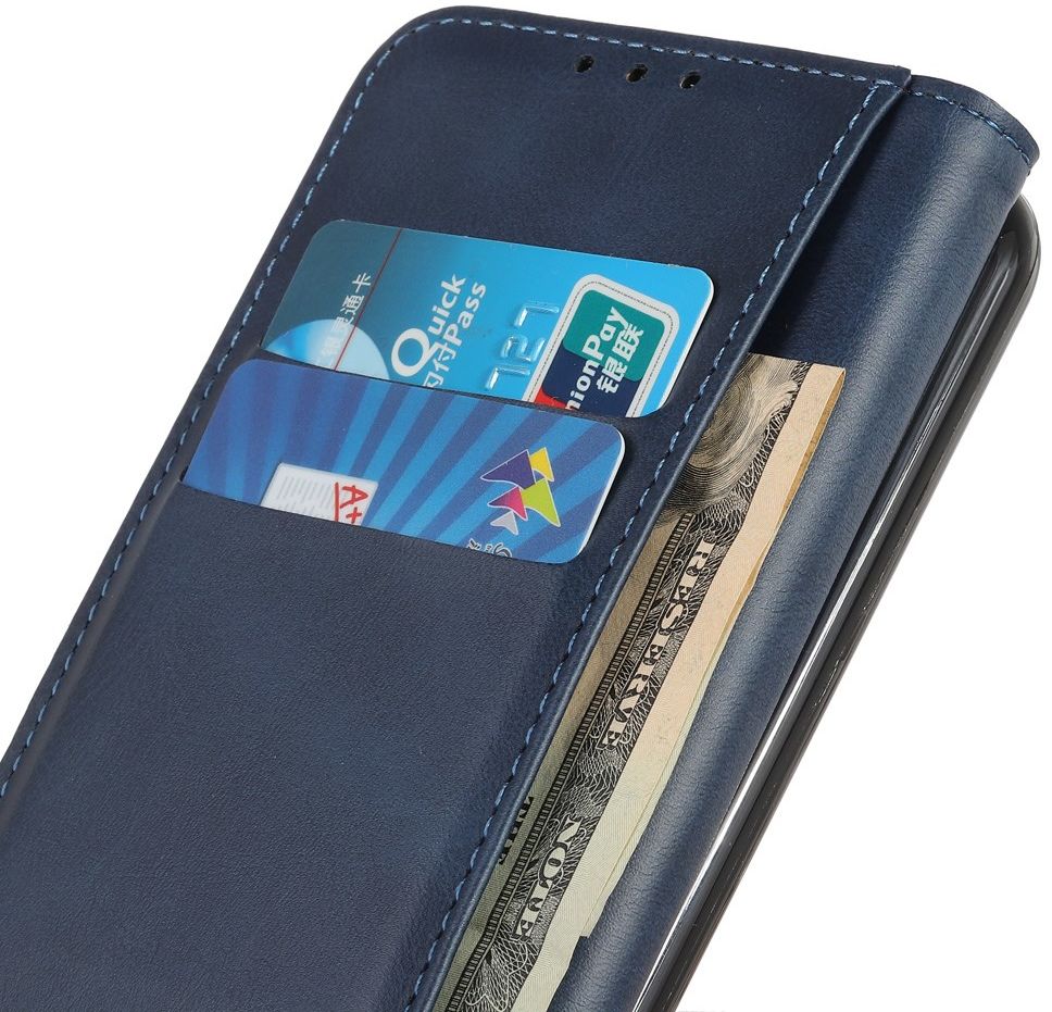 Samsung Galaxy A31 Hoesje Portemonnee Splitleer Book Case Blauw afbeelding 3