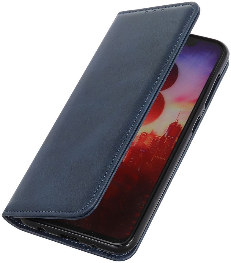Samsung Galaxy A31 Hoesje Portemonnee Splitleer Book Case Blauw afbeelding 2