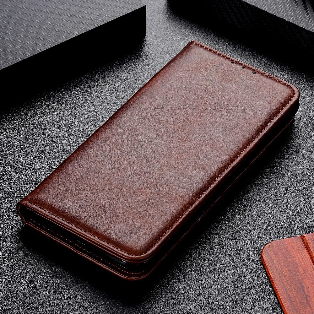 Samsung Galaxy A31 Hoesje Portemonnee Splitleer Book Case Donkerbruin afbeelding 4