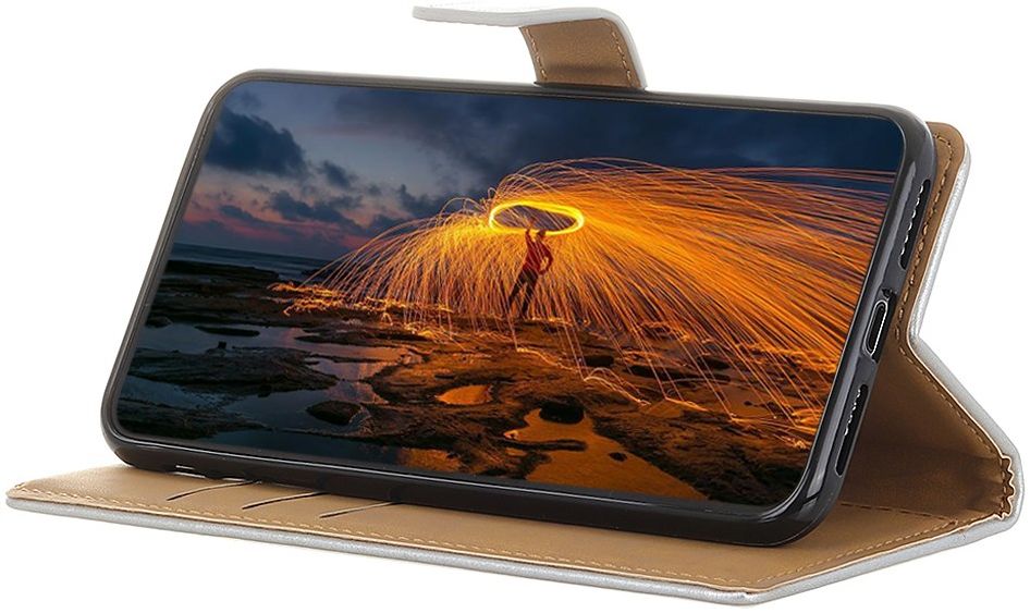 Samsung Galaxy A31 Hoesje Portemonnee Book Case Kunstleer Zilver afbeelding 12