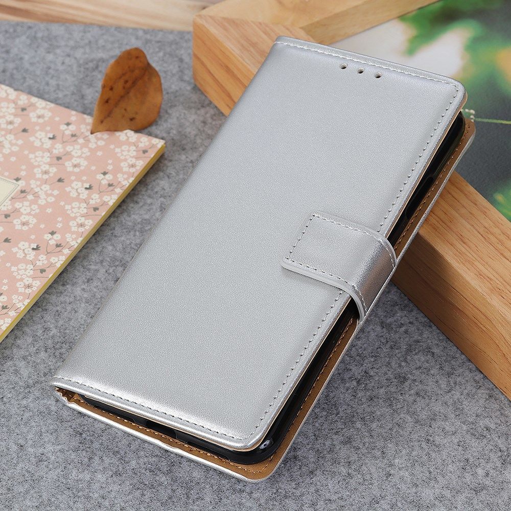 Samsung Galaxy A31 Hoesje Portemonnee Book Case Kunstleer Zilver afbeelding 4