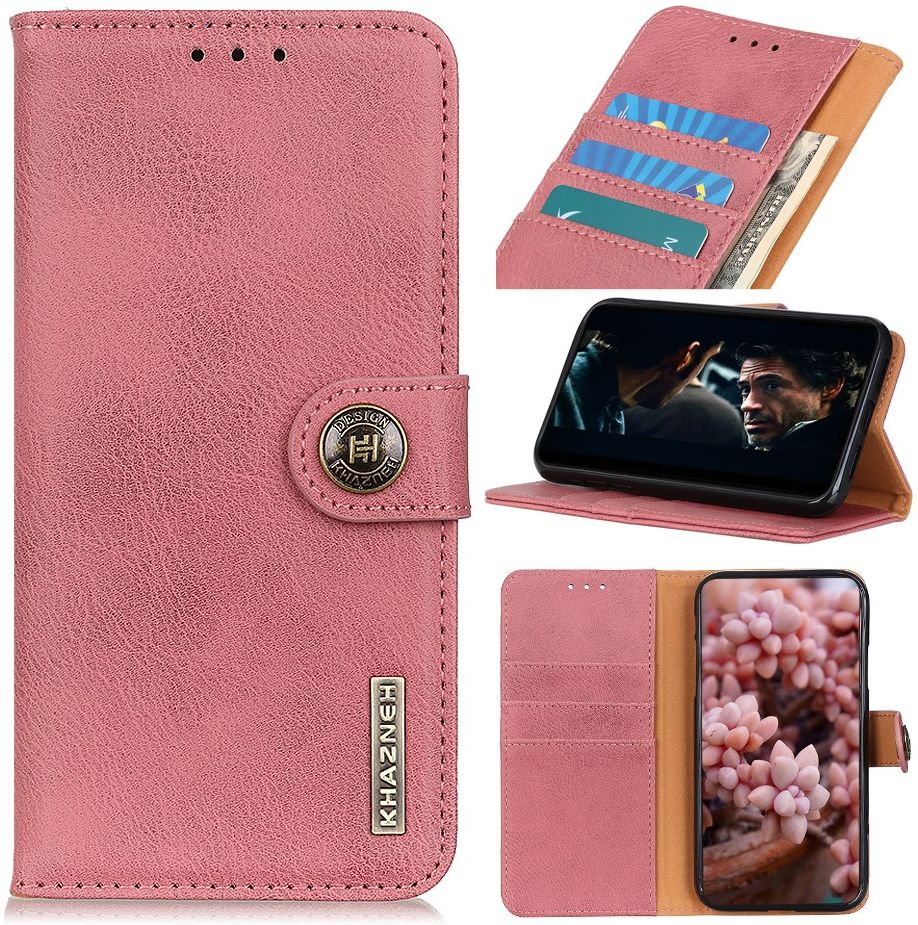 KHAZNEH Samsung Galaxy A31 Hoesje Portemonnee Book Case Roze afbeelding 9