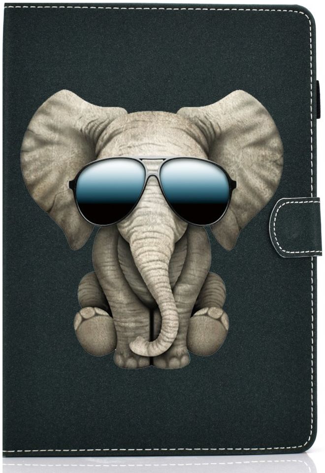 Samsung Galaxy Tab S6 Lite Portemonnee Hoesje met Olifant Print afbeelding 1