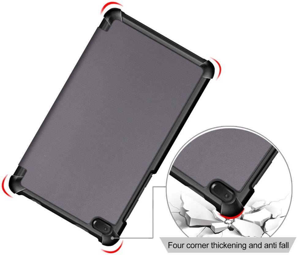 Lenovo Tab E7 Tri-Fold Hoes Grijs afbeelding 4