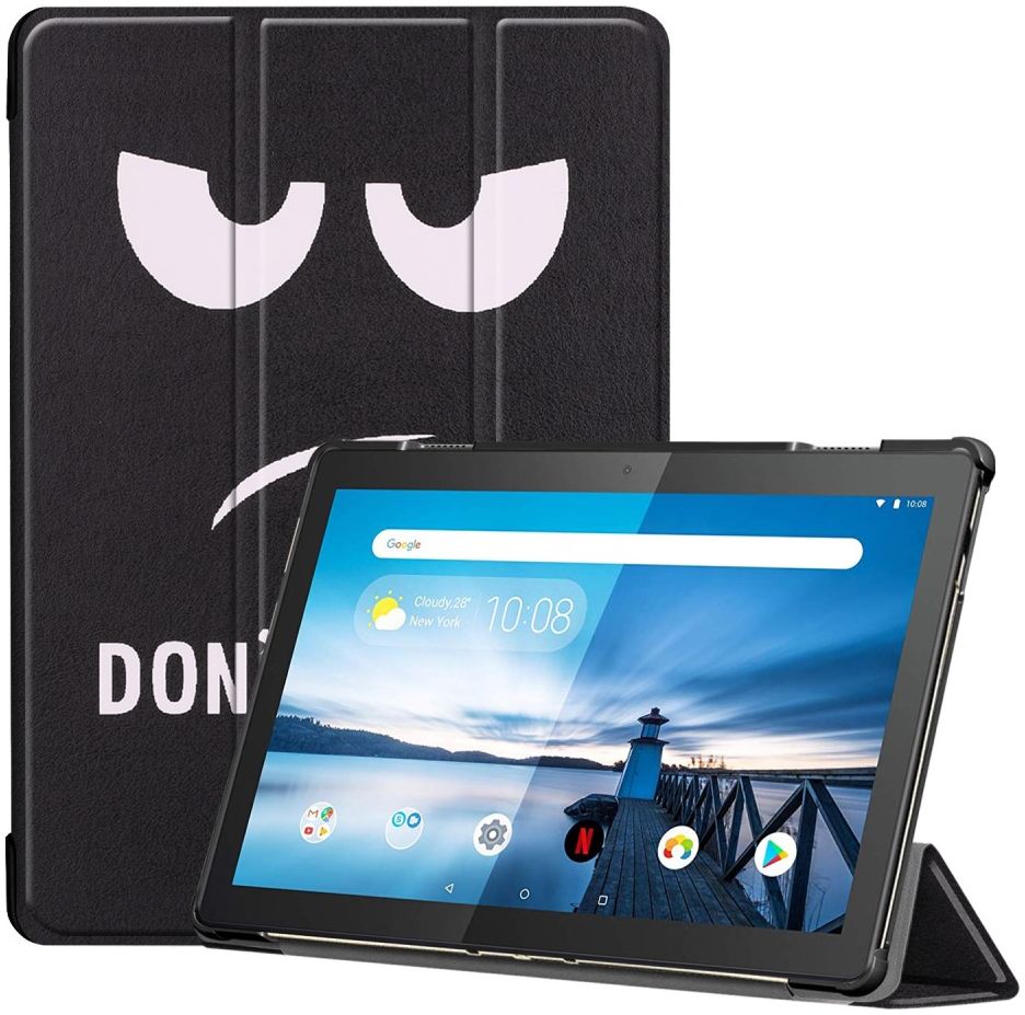 Lenovo Tab M10 HD Gen 1 Hoes Tri-Fold Book Case Do Not Touch Me Print afbeelding 1