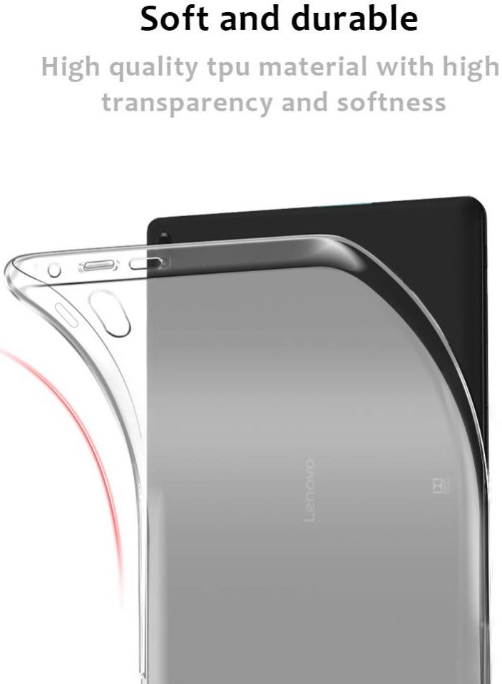 Lenovo Tab E10 Crystal Clear TPU Hoes Transparant afbeelding 3