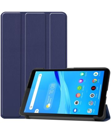 Lenovo Tab M7 Hoesje Tri-Fold Book Case met Standaard Blauw Hoesjes