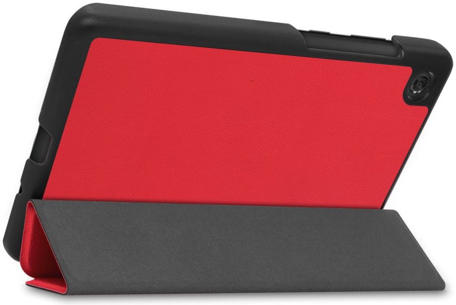 Lenovo Tab M7 Hoesje Tri-Fold Book Case met Standaard Rood afbeelding 7