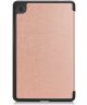 Lenovo Tab M7 Hoesje Tri-Fold Book Case met Standaard Roze Goud