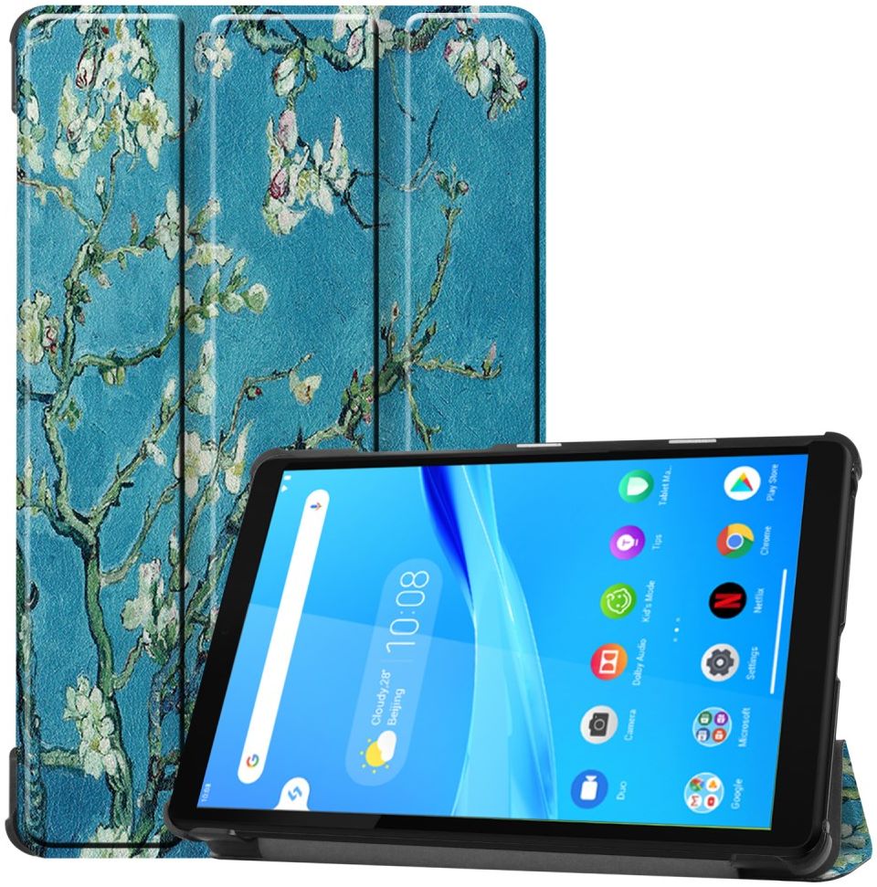 Lenovo Tab M8 Hoesje Tri-Fold Book Case met Flower Print afbeelding 1