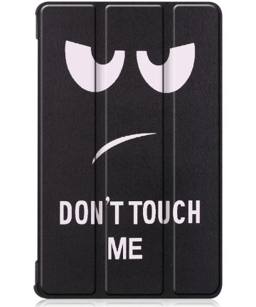 Lenovo Tab M8 Hoesje Tri-Fold Book Case met Do Not Touch Me Print Hoesjes