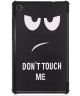 Lenovo Tab M8 Hoesje Tri-Fold Book Case met Do Not Touch Me Print