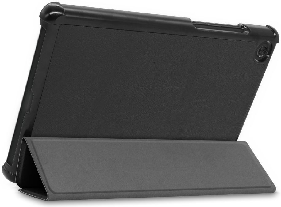 Lenovo Tab M8 Hoesje Tri-Fold Book Case met Standaard Zwart afbeelding 9