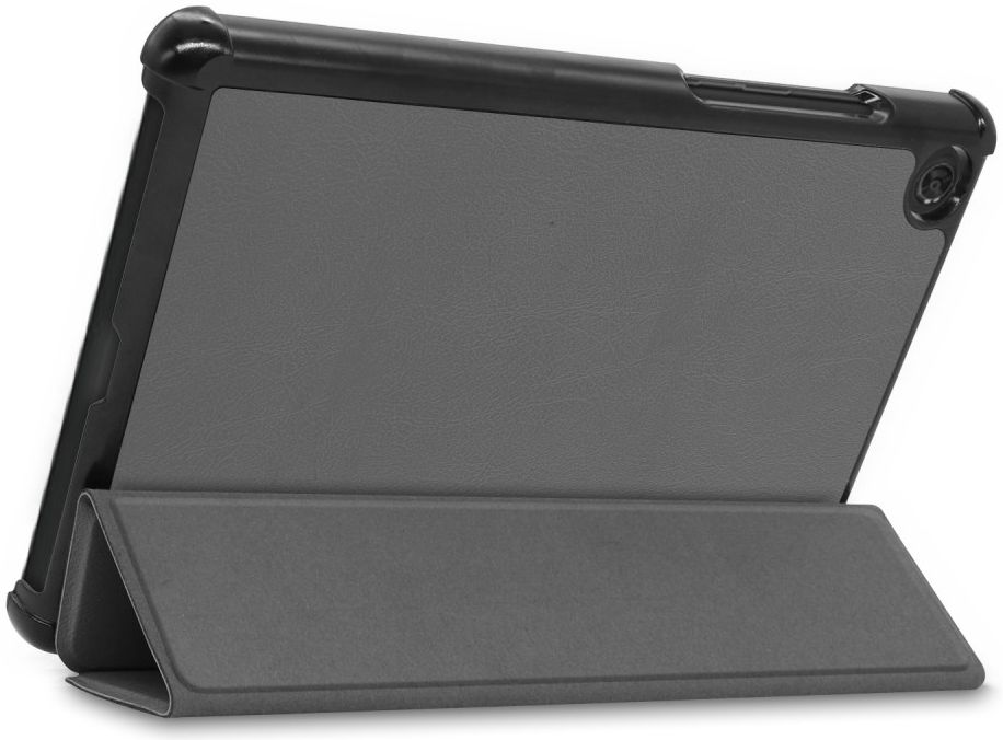Lenovo Tab M8 Hoesje Tri-Fold Book Case met Standaard Grijs afbeelding 7