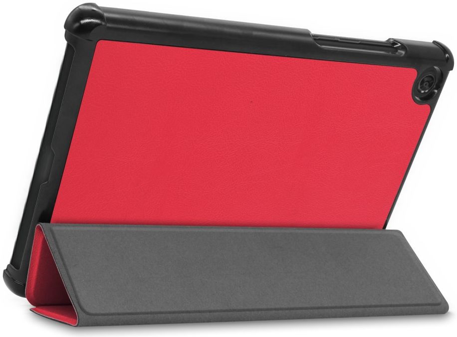 Lenovo Tab M8 Hoesje Tri-Fold Book Case met Standaard Rood afbeelding 6