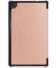 Lenovo Tab M8 Hoesje Tri-Fold Book Case met Standaard Roze Goud