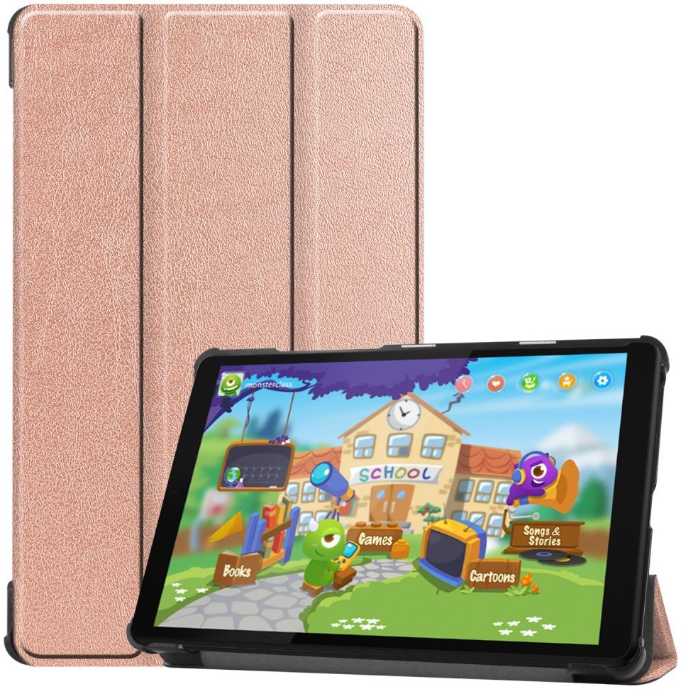 Lenovo Tab M8 Hoesje Tri-Fold Book Case met Standaard Roze Goud afbeelding 1