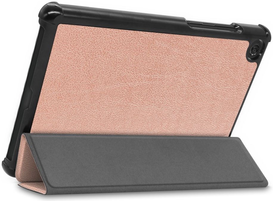 Lenovo Tab M8 Hoesje Tri-Fold Book Case met Standaard Roze Goud afbeelding 2