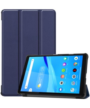 Lenovo Tab M8 Hoesje Tri-Fold Book Case met Standaard Donkerblauw Hoesjes