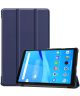 Lenovo Tab M8 Hoesje Tri-Fold Book Case met Standaard Donkerblauw