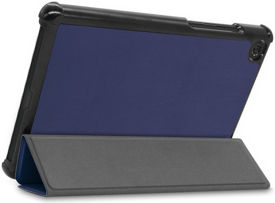 Lenovo Tab M8 Hoesje Tri-Fold Book Case met Standaard Donkerblauw afbeelding 6