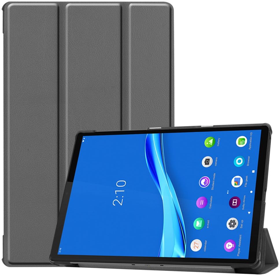 Lenovo Tab M10 Plus / FHD Plus Hoes Book Case Tri-Fold Grijs afbeelding 1