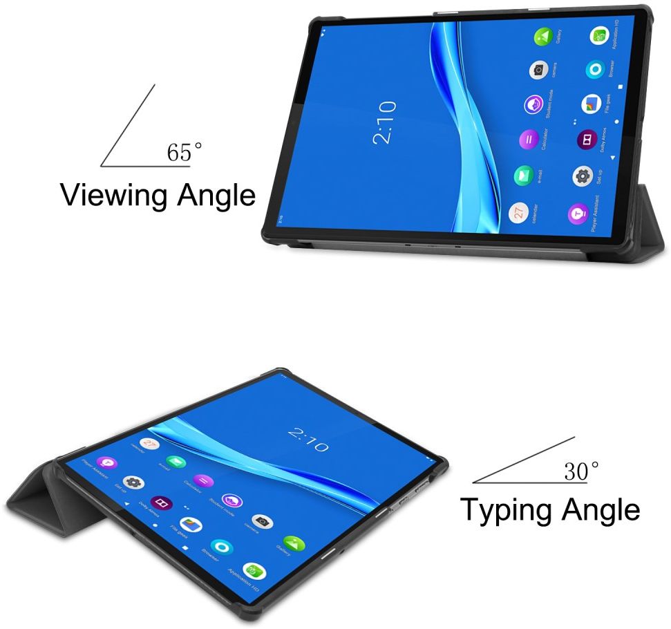 Lenovo Tab M10 Plus / FHD Plus Hoes Book Case Tri-Fold Grijs afbeelding 6